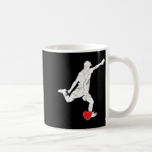 Valentine Soccer Player Heart Funny Love Men Women Coffee Mug