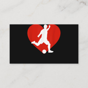 Valentine Soccer Player Valentine's Day Soccer Hea Enclosure Card
