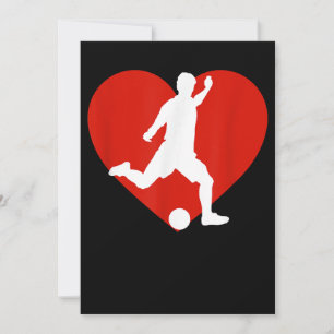 Valentine Soccer Player Valentine's Day Soccer Hea Save The Date