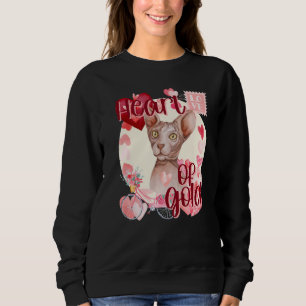 Valentine Sphynx Cat Simply Cute Southern Colors C Sweatshirt
