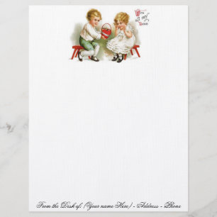 VALENTINE STATIONERY ON LINEN PAPER STOCK - GIFTS