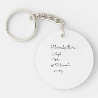 Valentine status for singles keychain