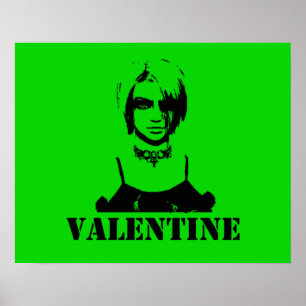 Valentine (Stenciled) Poster