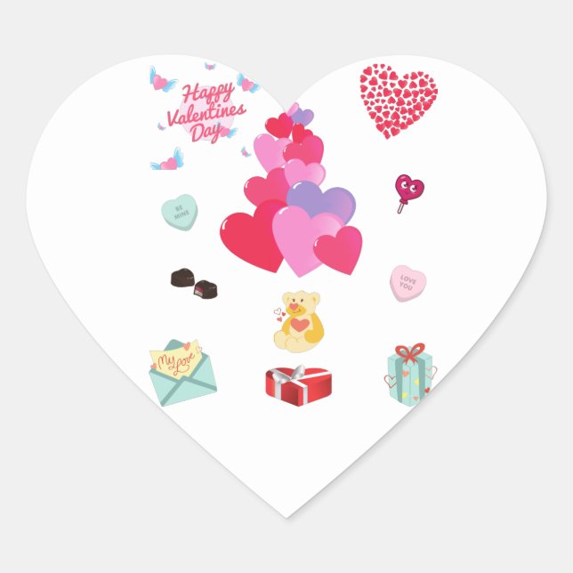 " VALENTINE" STICKERS (Front)