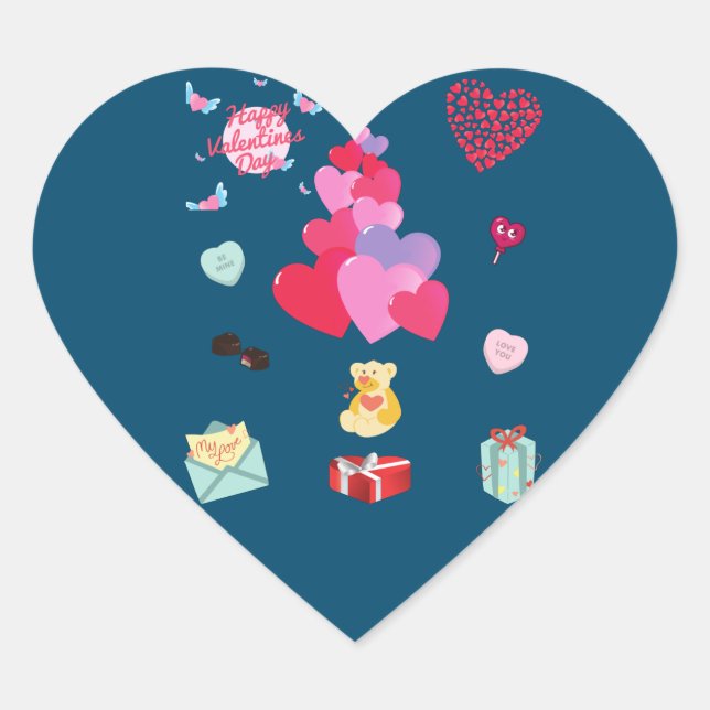 " VALENTINE" STICKERS (Front)