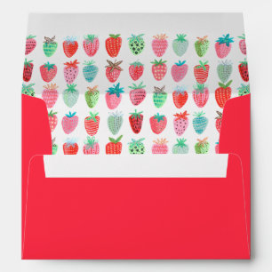 Valentine   Strawberry Sweet   Pre-addressed Envelope