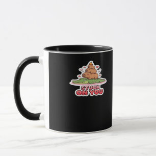 Valentine Stuck On You Cute Animal Love Playful De Mug