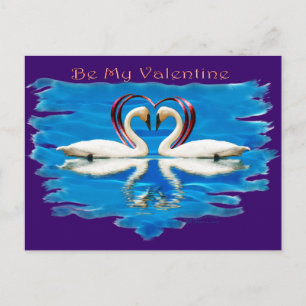 Valentine Swan Collection Holiday Postcard