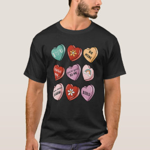 Valentine Sweet Candy Heart Kiss Happy Valentine's T-Shirt