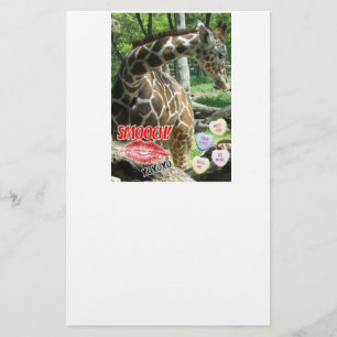 Valentine Sweetest Day Giraffe Stationery