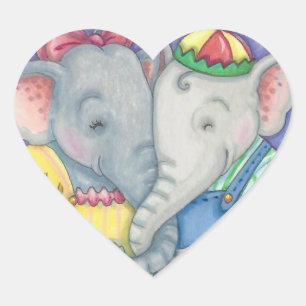 Valentine Sweethearts ELEPHANT STICKERS *Customize