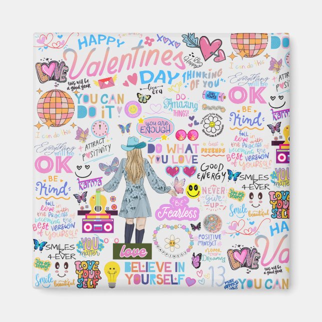 VALENTINE SWIFTIE-INSPIRED AFFIRMATIONS MAGNET (Front)