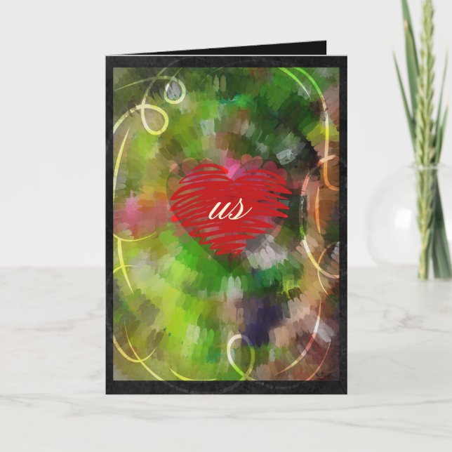 Valentine Swirl Holiday Card (Front)