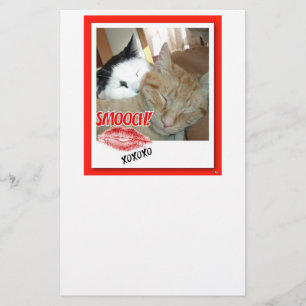 Valentine Tabby Cats Stationery