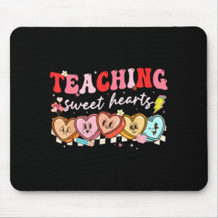 Valentine Teaching Sweet Hearts Teacher Men Women  Mouse Pad