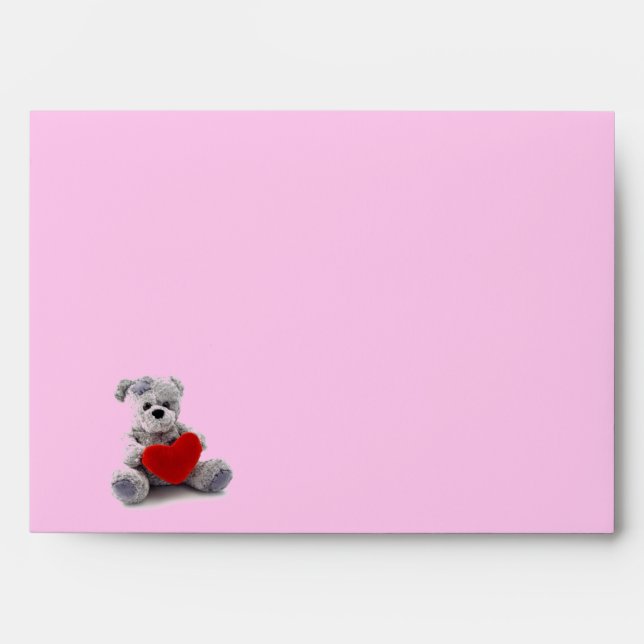 Valentine Teddy Bear Envelope (Front)