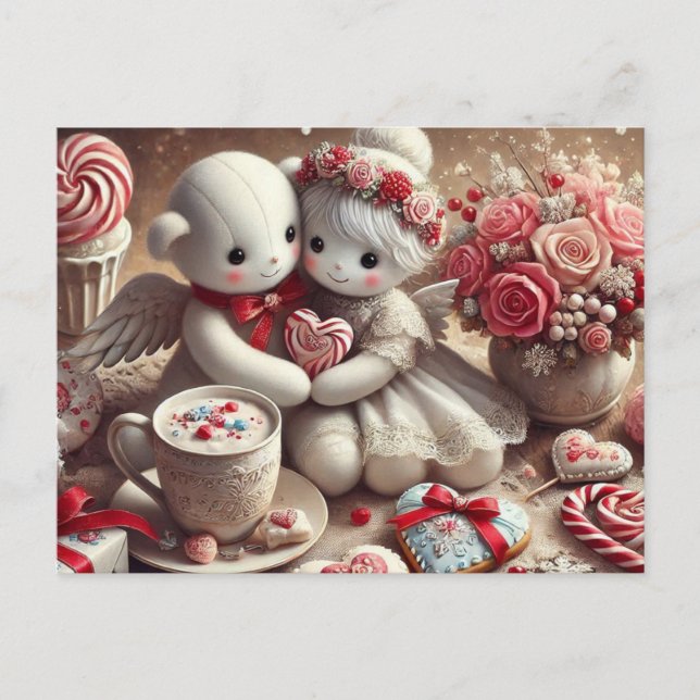 Valentine teddy bears postcard (Front)