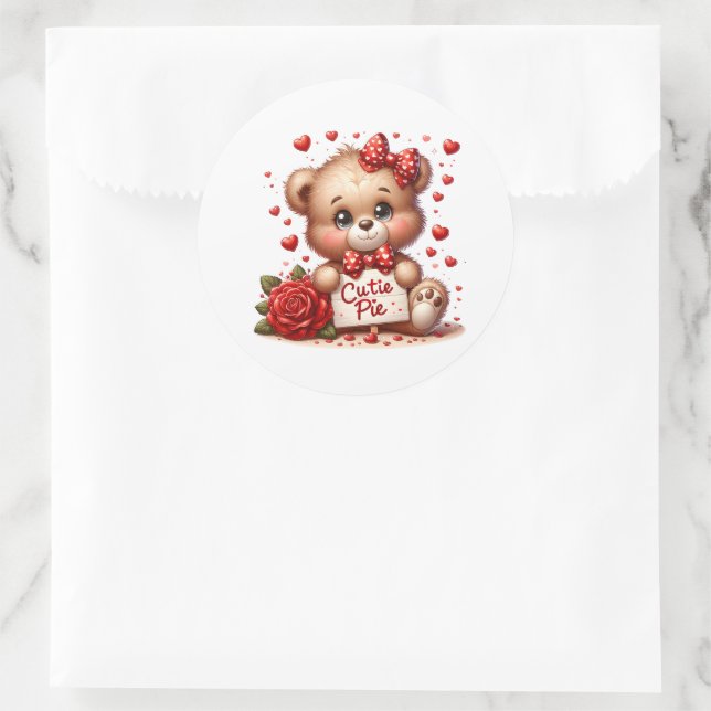 Valentine Teddy Stickers (Bag)