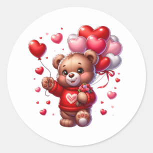 Valentine Teddy Stickers