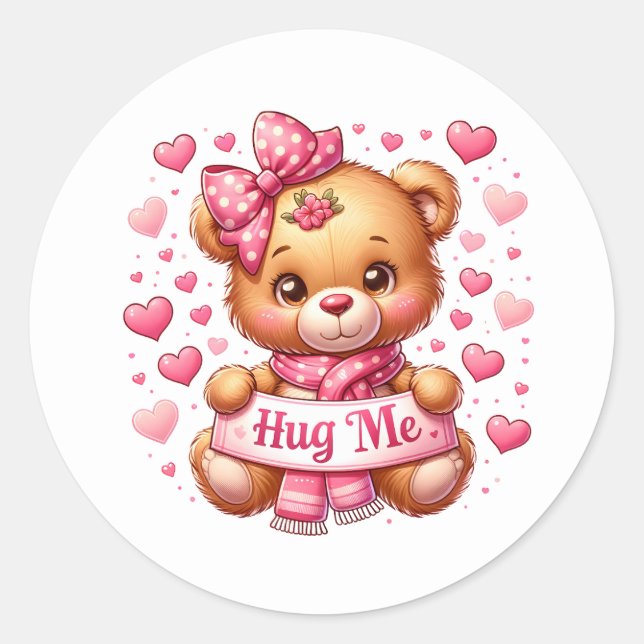 Valentine Teddy Stickers (Front)