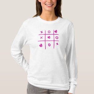 Valentine Tic Tac Toe Hearts Womens T-Shirt