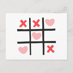 Valentine Tic Tac Toe Postcard
