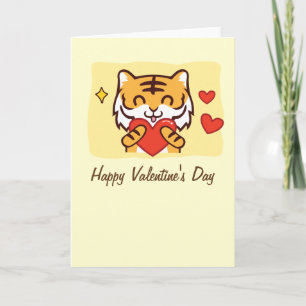 Valentine Tiger Card