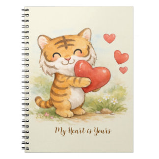 Valentine tiger notebook
