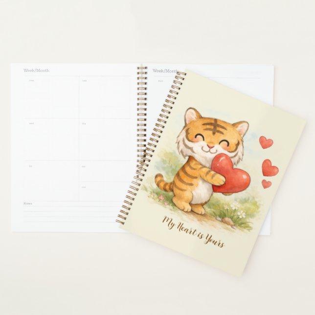 Valentine tiger planner (Display)