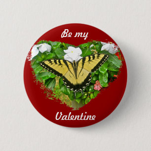 Valentine Tiger Swallowtail Butterfly Items 2 Inch Round Button