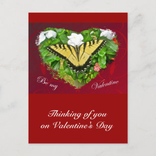 Valentine Tiger Swallowtail Butterfly Items Holiday Postcard
