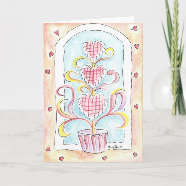 Valentine Topiary Holiday Card (Front)