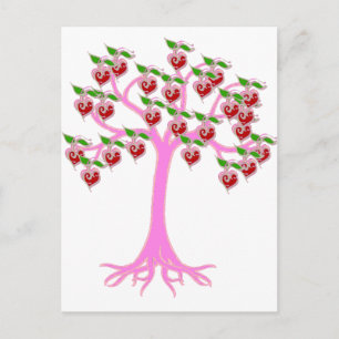 Valentine Tree Holiday Postcard