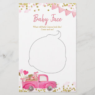 Valentine Truck Sweetheart Baby Face Card