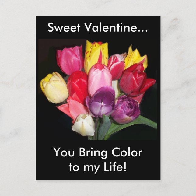Valentine Tulips Postcard (Front)