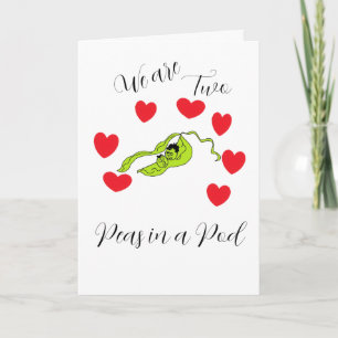 Valentine : Two in a Pod . Holiday Card