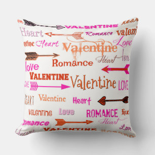 Valentine Typography Throw Pillow