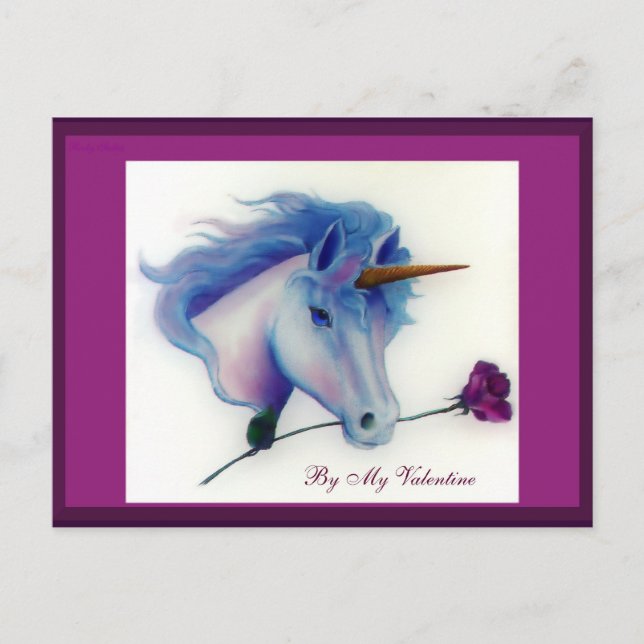 Valentine Unicorn Postcards (Front)