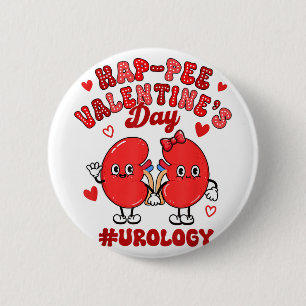 Valentine Urology Nurse Hap-pee Valentines Day Uro 2 Inch Round Button