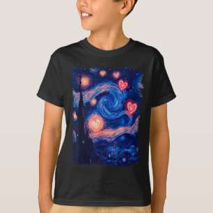 Valentine Van Gogh Starry Night Heart Matching Cou T-Shirt