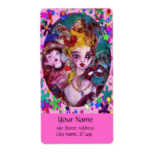 VALENTINE VENETIAN MASQUERADE MASKS AND CONFETTI