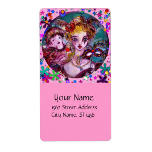 VALENTINE VENETIAN MASQUERADE MASKS AND CONFETTI