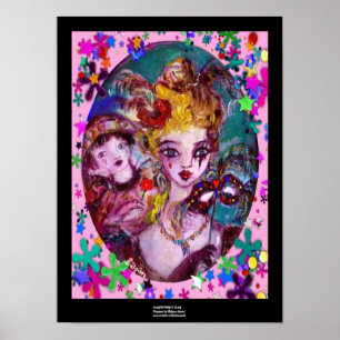 VALENTINE VENETIAN MASQUERADE MASKS POSTER