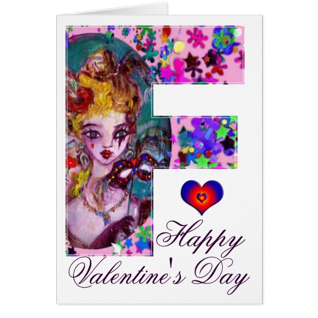 VALENTINE VENETIAN MASQUERADE MONOGRAM F LETTER (Front)