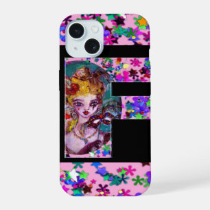VALENTINE VENETIAN MASQUERADE MONOGRAM F LETTER iPhone 15 CASE