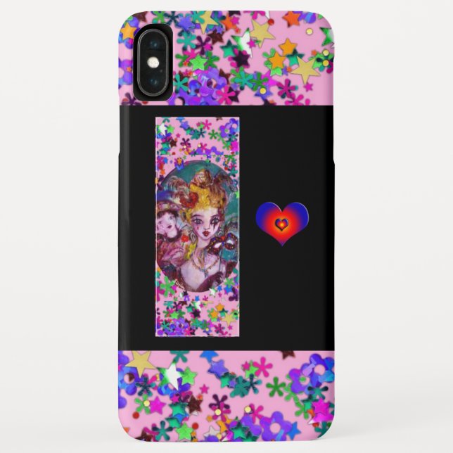 VALENTINE VENETIAN MASQUERADE MONOGRAM I LETTER Case-Mate iPhone CASE (Back)