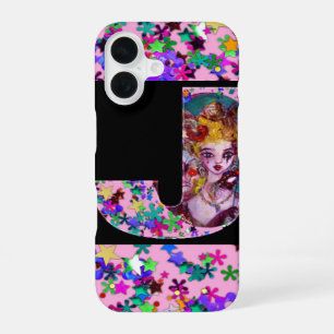 VALENTINE VENETIAN MASQUERADE MONOGRAM J LETTER iPhone 16 CASE