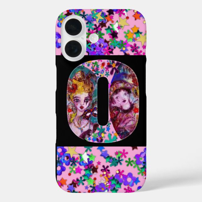 VALENTINE VENETIAN MASQUERADE MONOGRAM O LETTER Case-Mate iPhone CASE (Back)