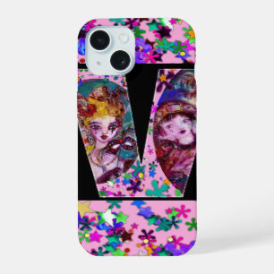VALENTINE VENETIAN MASQUERADE MONOGRAM V LETTER iPhone 15 CASE