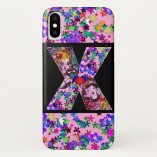 VALENTINE VENETIAN MASQUERADE MONOGRAM X LETTER iPhone X CASE